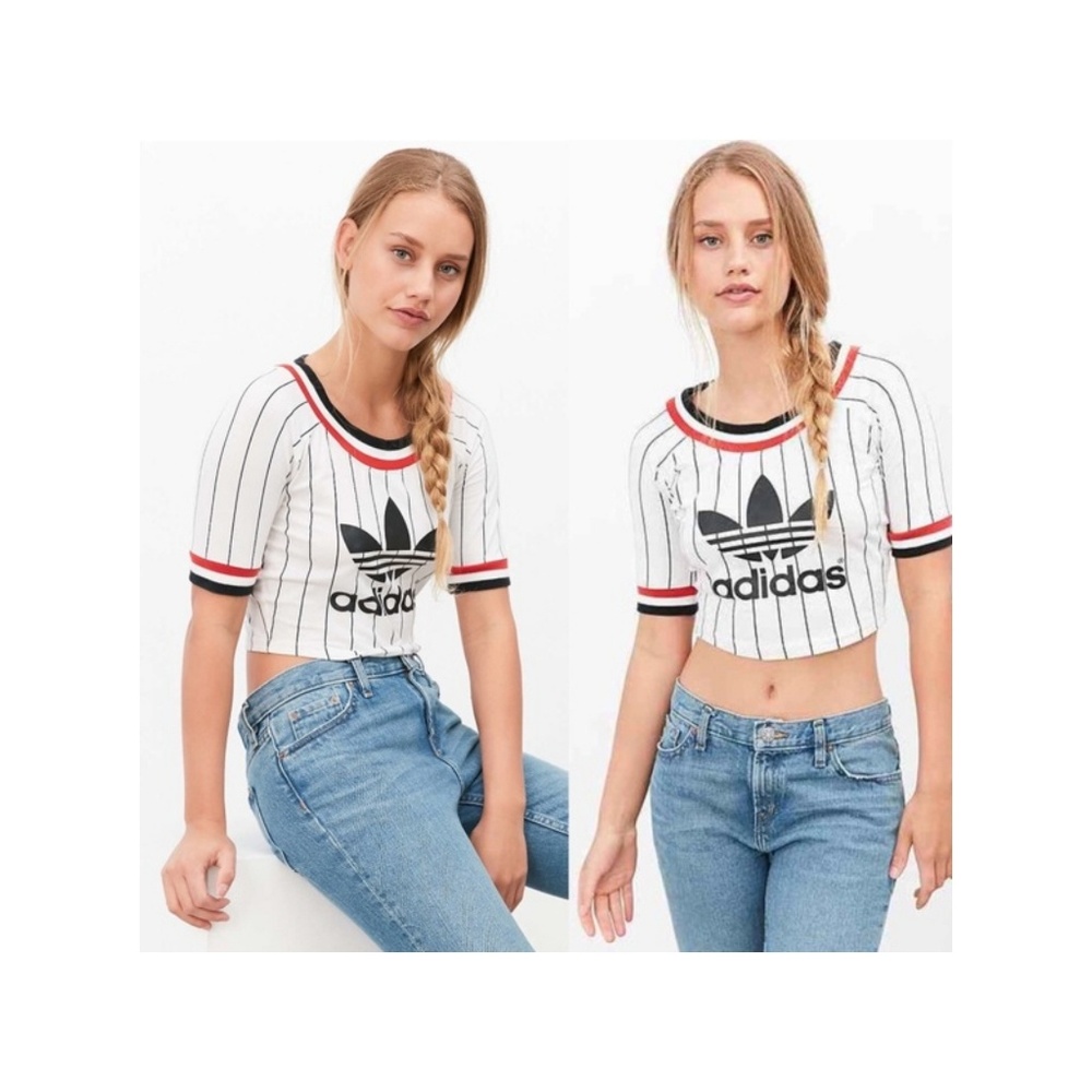 Addidas Baseball Inspired Crop Top